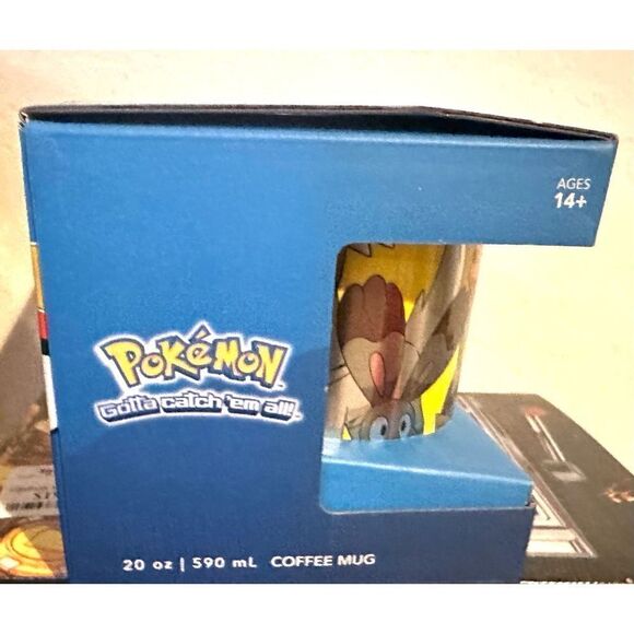 Pokémon XY Series Lg Pokémon Group Foil Print Coffee Mug Holds 20 Oz. New in Box - Picture 3 of 6